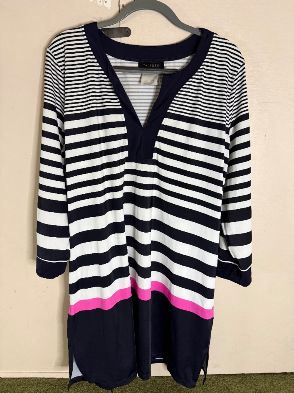 Talbots Striped Swim Coverup, Size XL